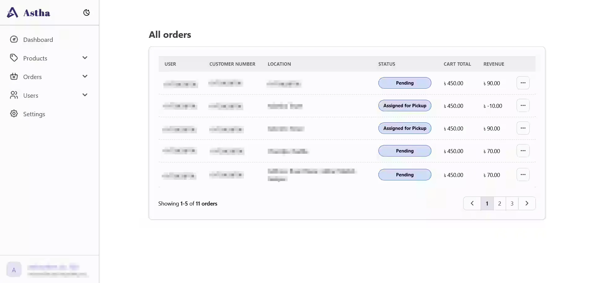 Order Management Interface